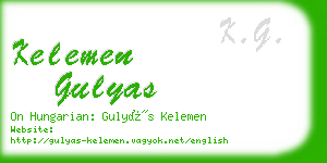 kelemen gulyas business card